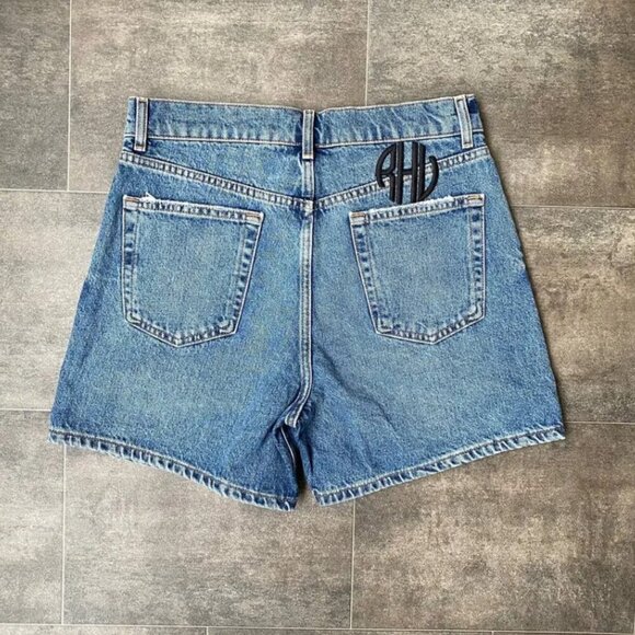 Zara RHUDE Denim Shorts logo SIZE  42 - Picture 3 of 6
